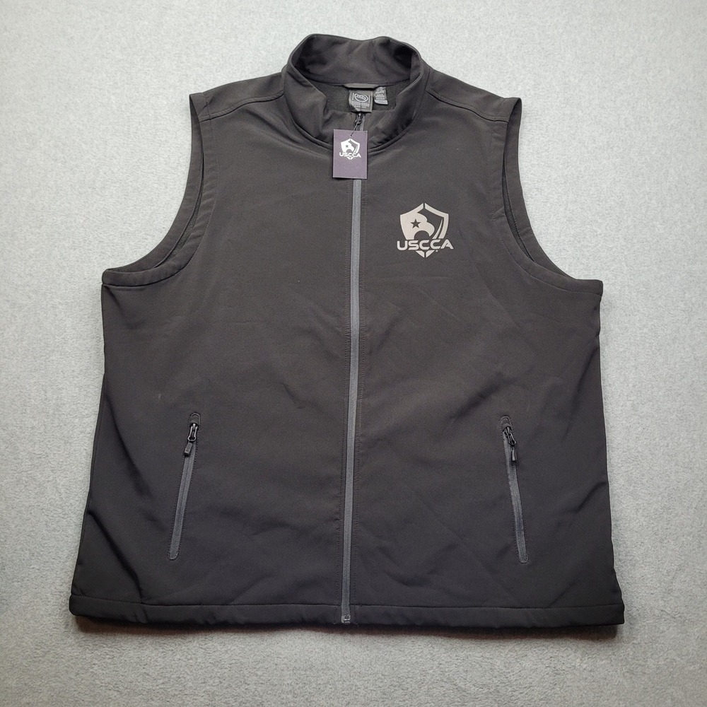 Stormtech Performance Vest Mens 4XL Black USCCA Softshell Full Zip Sleeveless